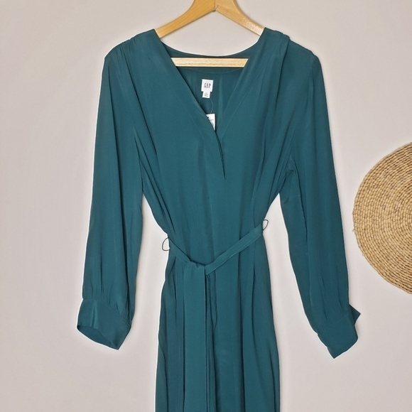 gap Dress Emerald Green size 10 Tall NWT - Picture 2 of 10